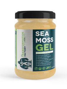 Jars of raw gold sea moss gel